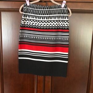 Striped elastic skirt
